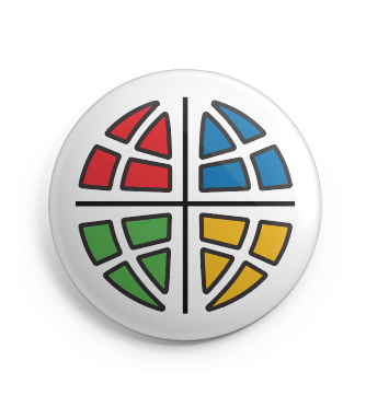 24 pack 1 inch ELCA Brandmark button