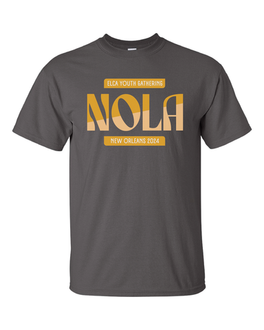 2024 Groovy Nola Custom Group T-shirt (Peach/Gold/White)