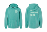 YOUTH Love God. Love People. The End. Hooded Sweatshirt (Preorder)