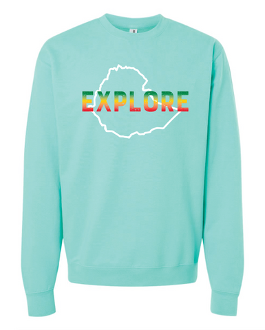 Ethiopia Outline Explore Justice Journey Preorder Crewneck Sweatshirt  (Multiple Colors)
