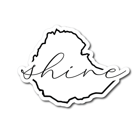 Ethiopia Outline Shine - Justice Journey Sticker