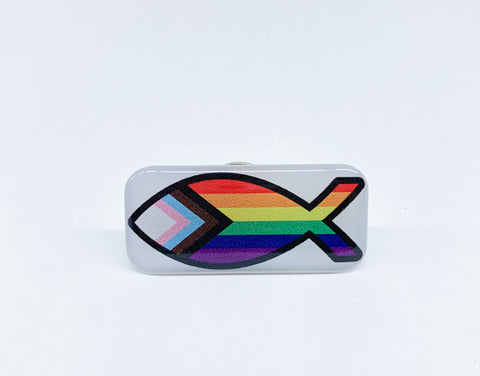 Ichthus Fish Pride Pin