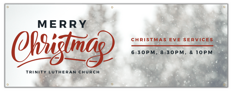 Custom Christmas Service Schedule Banner
