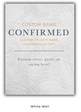 Custom Confirmation Plaque