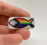 Ichthus Fish Pride Pin