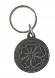 Luther Rose Metal Keychain