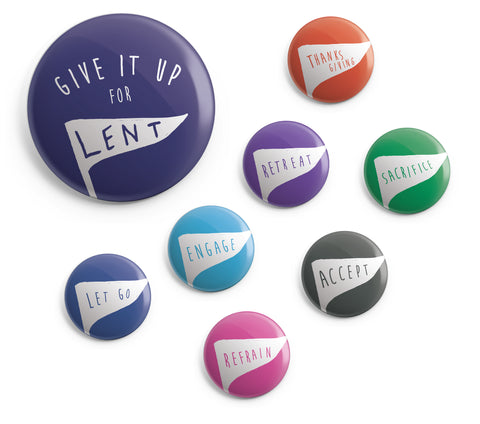Give it up for Lent Button Pack (8)
