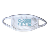Choose kind white youth face mask.