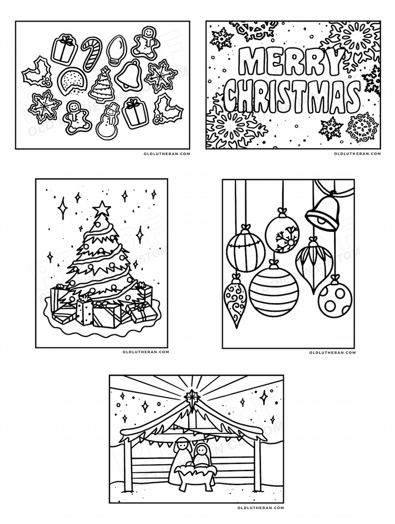Printable Christmas Coloring Page Packs Printable Christmas Coloring Page Packs