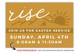 Rise Easter Banner - Mountains