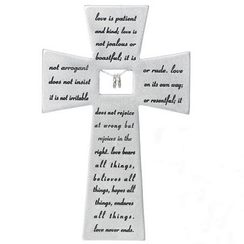 Love Never Fails Wall Cross