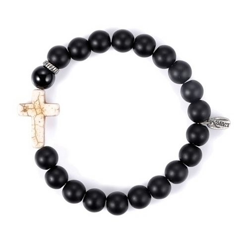 Black Onyx Cross Bracelet