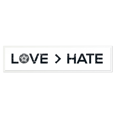 Love > Hate Bumper Sticker