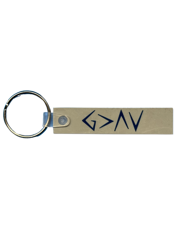 God is Greater than the Highs and Lows Keychain