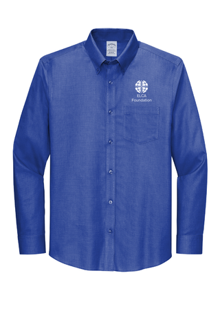 cobalt blue dress shirt Comfort Stretch Non-Iron Herringbone Dress Shirt - Cobalt