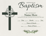 Custom Baptism Certificate