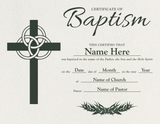 Custom Baptism Certificate