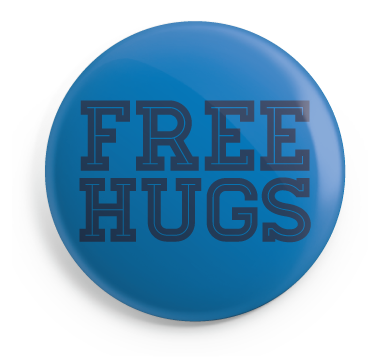 Free Hugs Button - 1 Inch