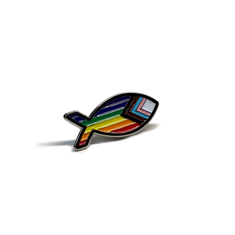 Ichthus Fish Pride Pin