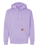 Love God. Love People. The End. Leather Patch Hooded Sweatshirt