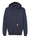 Love God. Love People. The End. Leather Patch Hooded Sweatshirt