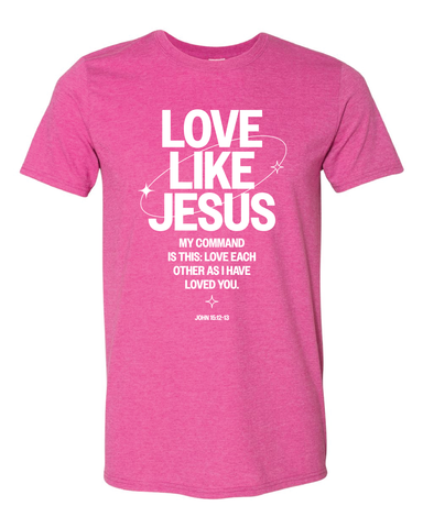 2024 Love Like Jesus Custom Group T-shirt (White Ink)