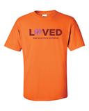 2024 Loved Heart Design Custom Group T-shirt (Maroon/Red Ink)