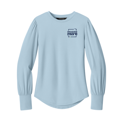 Imagine More Women’s Stretch Jersey Long Sleeve Blouson Top