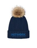 The Network Faux Fur Pom Beanie