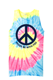 Peace Be With You Tie-Dye Tank Top (Multiple Colors)