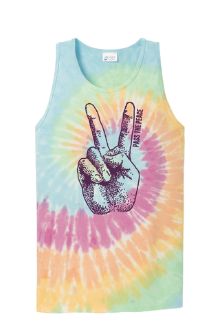 Pass the Peace Tie Dye Tank Top