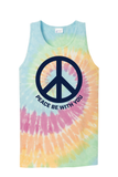 Peace Be With You Tie-Dye Tank Top (Multiple Colors)