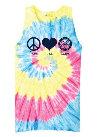 Peace Love Luther Tie Dye Tank Top