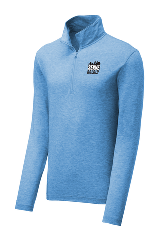 Serve Boldly PosiCharge Tri-Blend Wicking 1/4 Zip