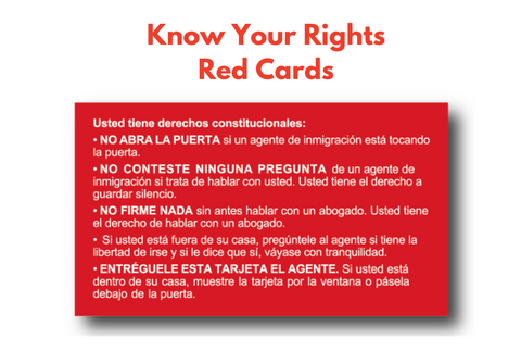 Know Your Rights Red Cards