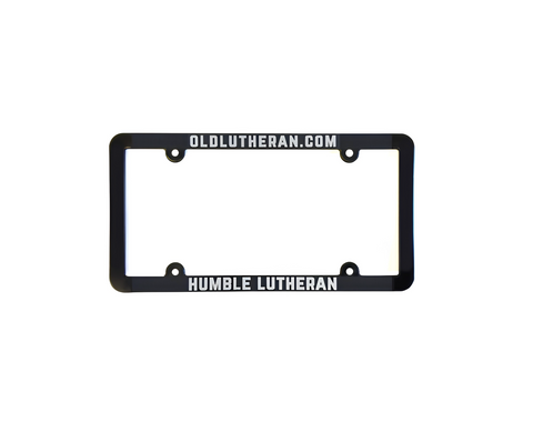 Humble Lutheran License Plate Holder