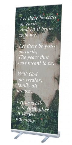 Let There Be Peace Banner Christmas Theme