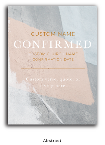 Custom Confirmation Plaque