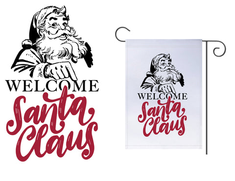 Welcome Santa Clause Garden Flag