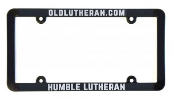Humble Lutheran License Plate Holder