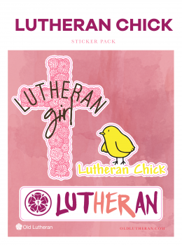 Lutheran Chick Sticker Set