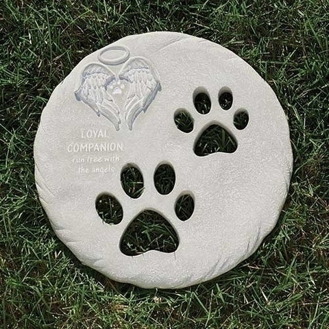 Garden Stone:  Pet Footprints Memorial