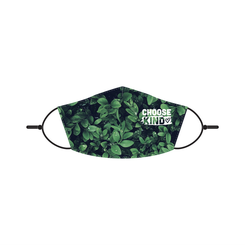 Choose Kind Adult Face Mask with picture of leaves. Lutheran Face Mask.