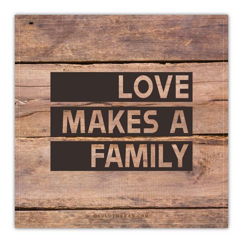Love Makes a Family Canvas (Plain Text)