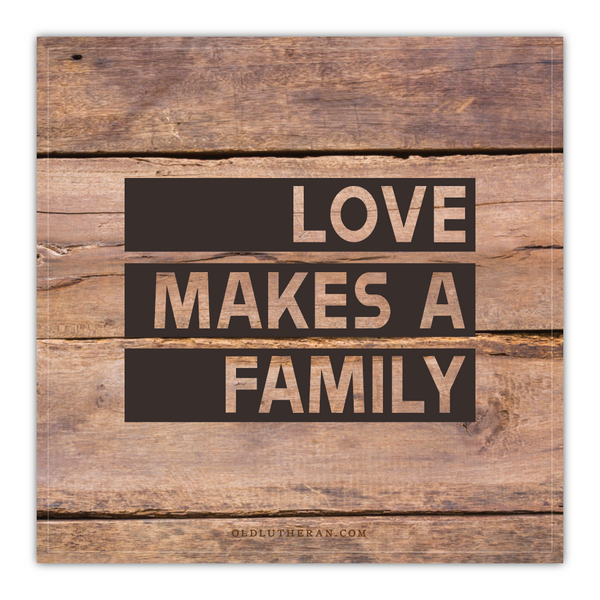 Love Makes a Family Canvas (Heart Design)