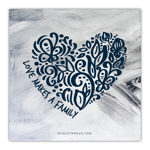 Love Makes a Family Canvas (Heart Design)