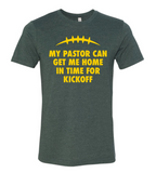 Football Kickoff T-Shirt - Yellow Ink (Preorder)