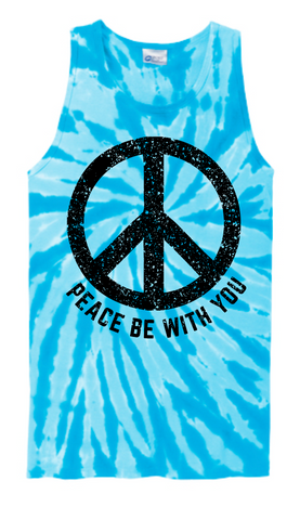 Peace Be With You Tie-Dye Tank Top (Multiple Colors)