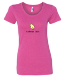Lutheran Chick Poly/Cotton Ladies T-shirt