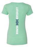 Lutheran Human Ladies T-Shirt (Multiple Colors)